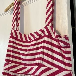 AEO | pink and white striped dress